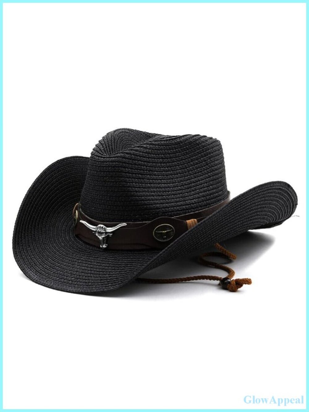Straw Cowboy Hat Wide Brim Sun Protection Summer Cowgirl Western for Travel